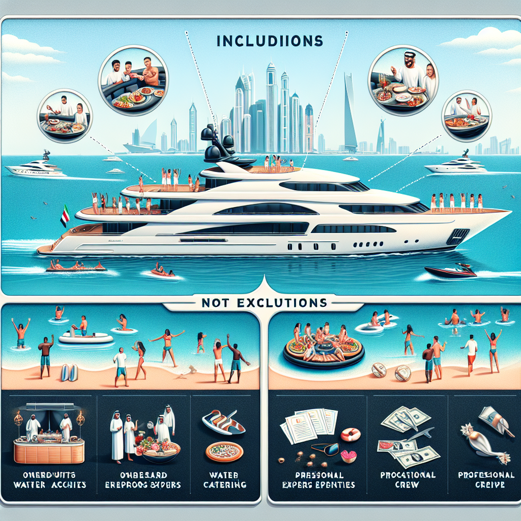 Mastering Yacht Rental Package Inclusions and Exclusions in Dubai